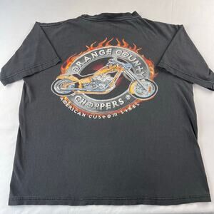 Orange County Choppers Y2K Faded Black Biker T-shirt men's size Medium
